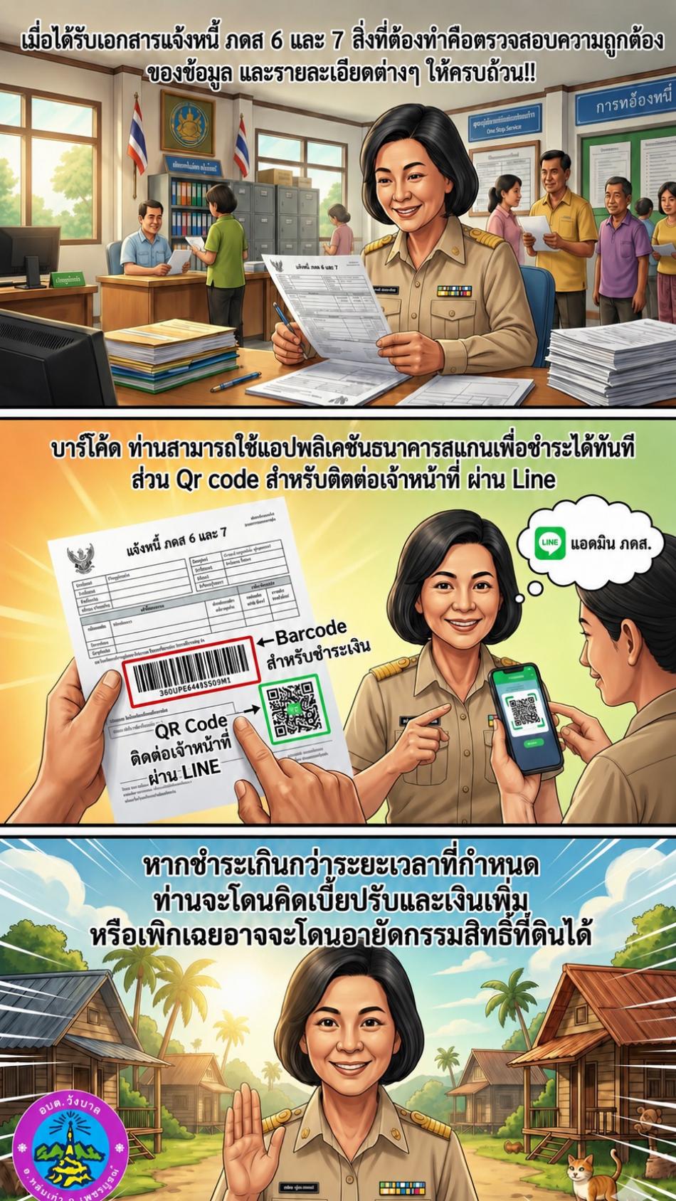 ???? ได้รับเอกสารแจ้งหนี้ ภดส. 6 และ ภดส. 7 อย่าลืมตรวจสอบข้อมูลให้ครบถ้วน